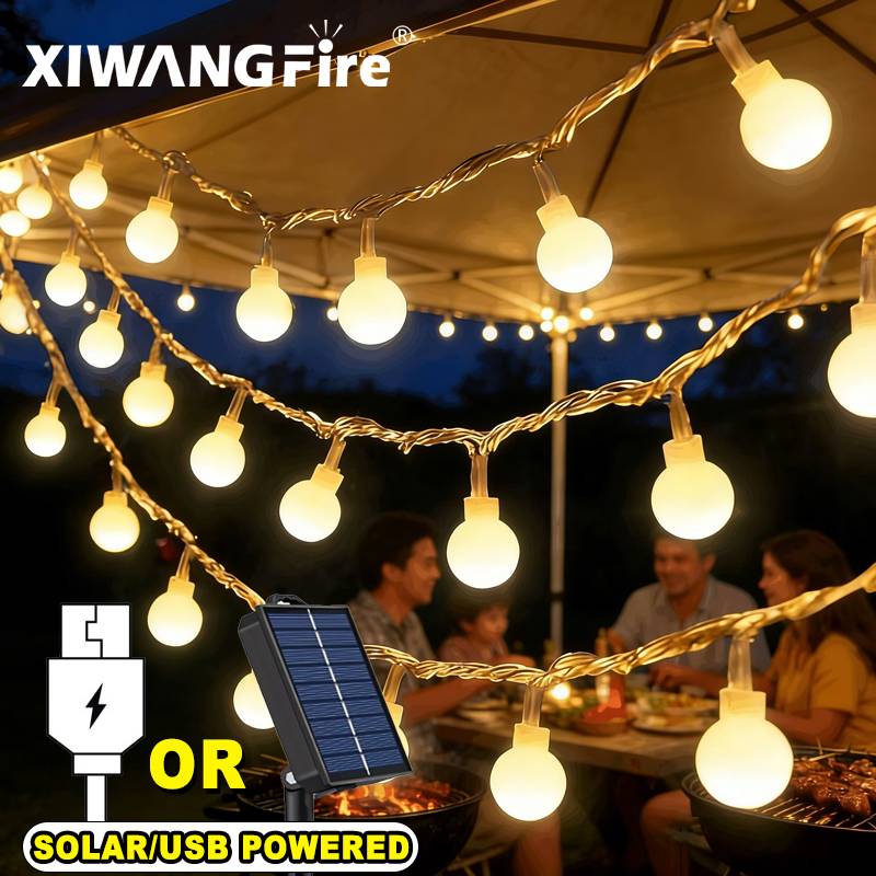 Lighting Decor For Wedding - 3-10M Solar/USB/Battery String Lights, Fairy Globe
