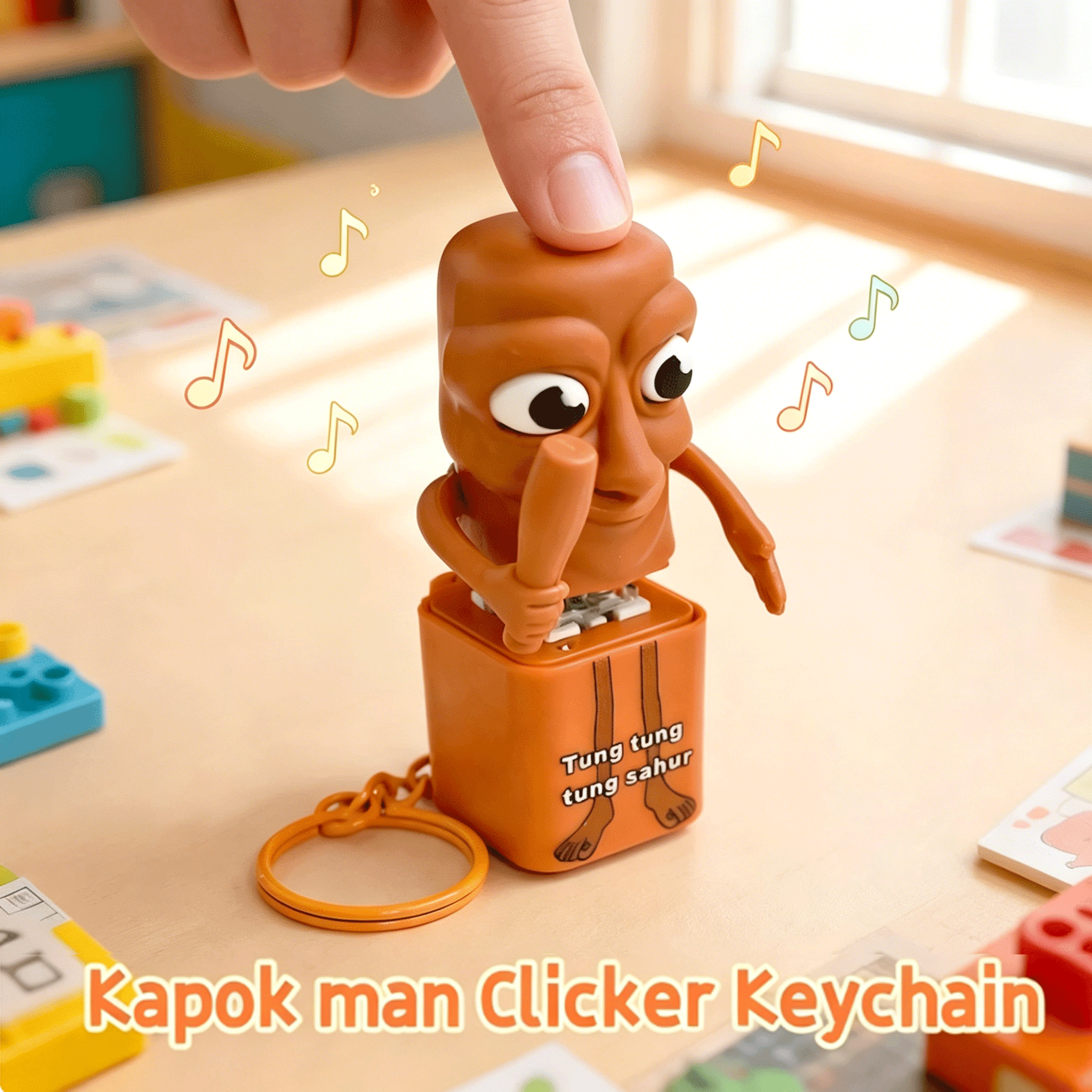 Lighting Decor Items - Tung tung tung Sahur Keychain Wooden