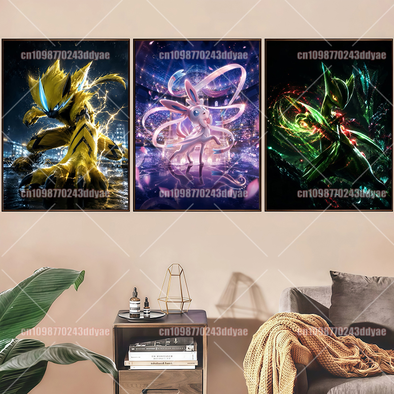 Lighting Decor Items - Anime Pokemon Character Canvas Painting Poster
