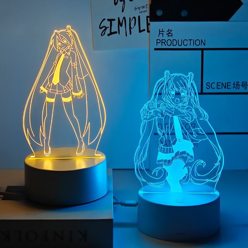 Lighting Decor Items - Hatsune Miku anime cartoon cute student