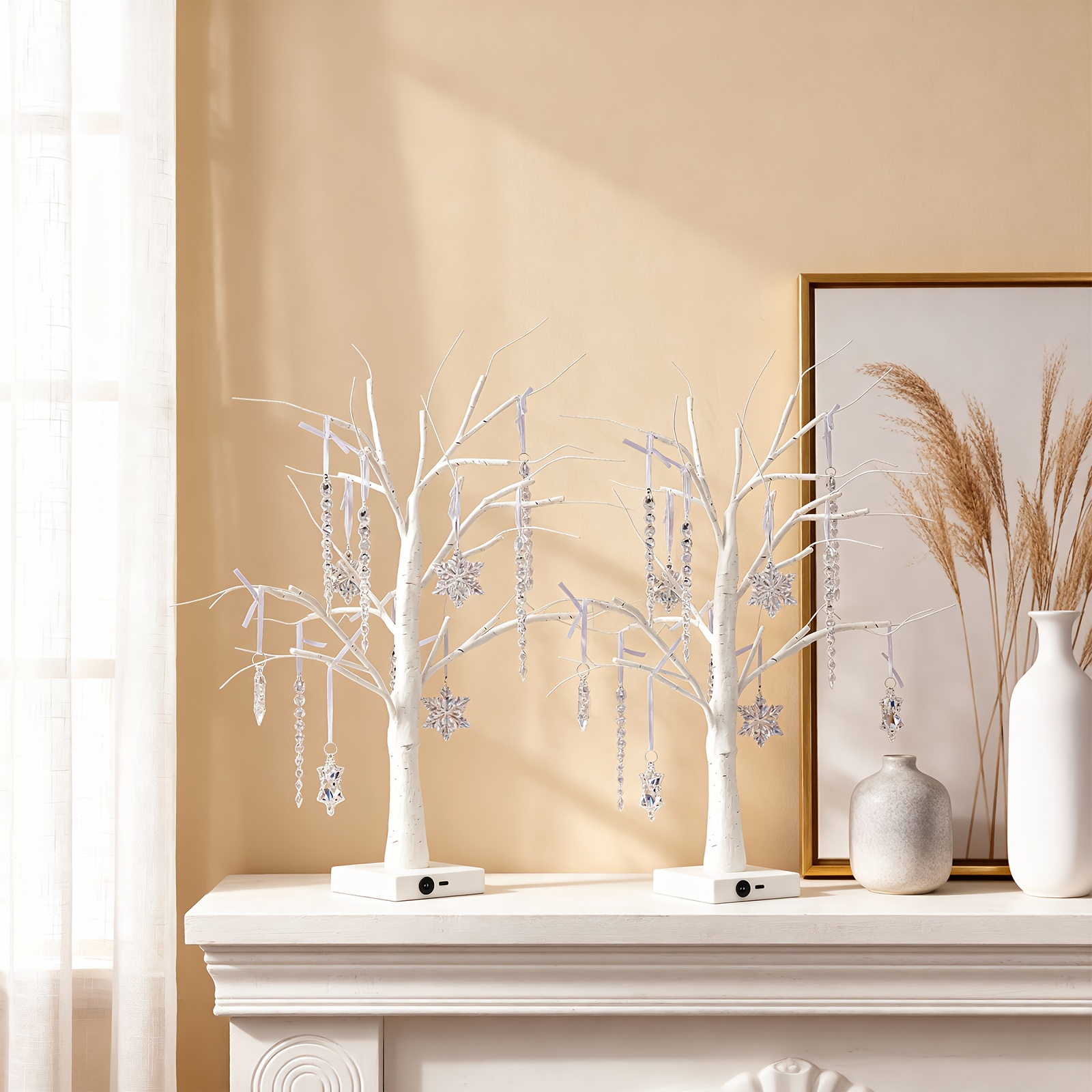 Pair of Snowflake Birch, Holid – обзор и цена Lighting Decor Home