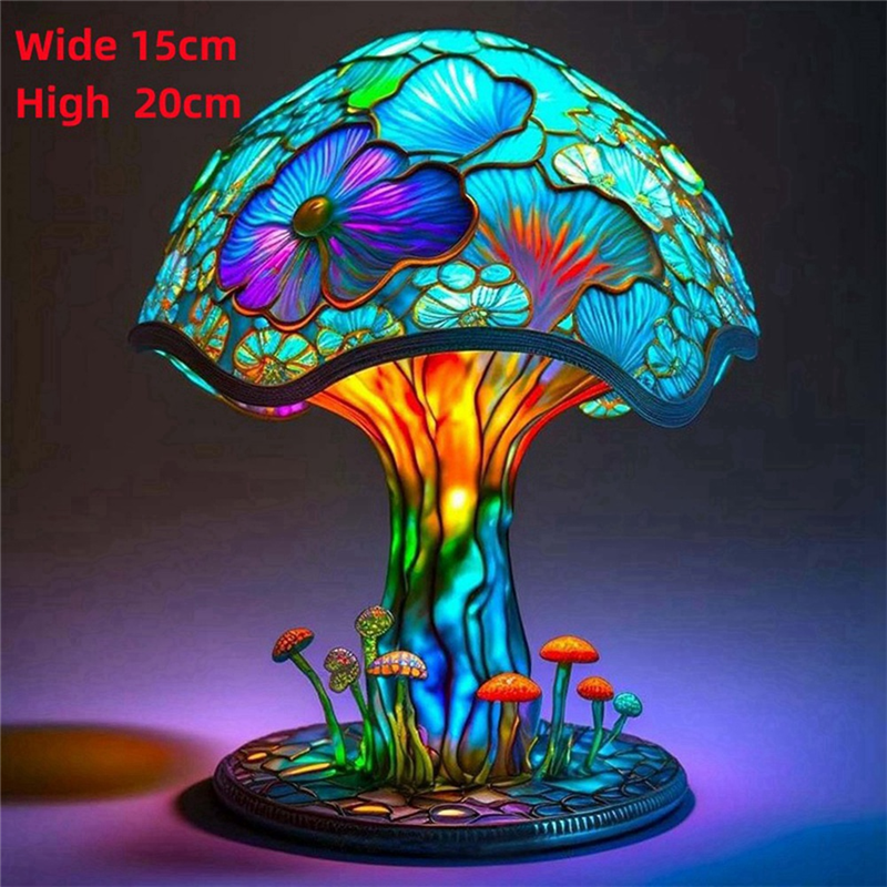ABVJ-Creative Stained Plant Se – обзор и цена Mushroom Table Lamp