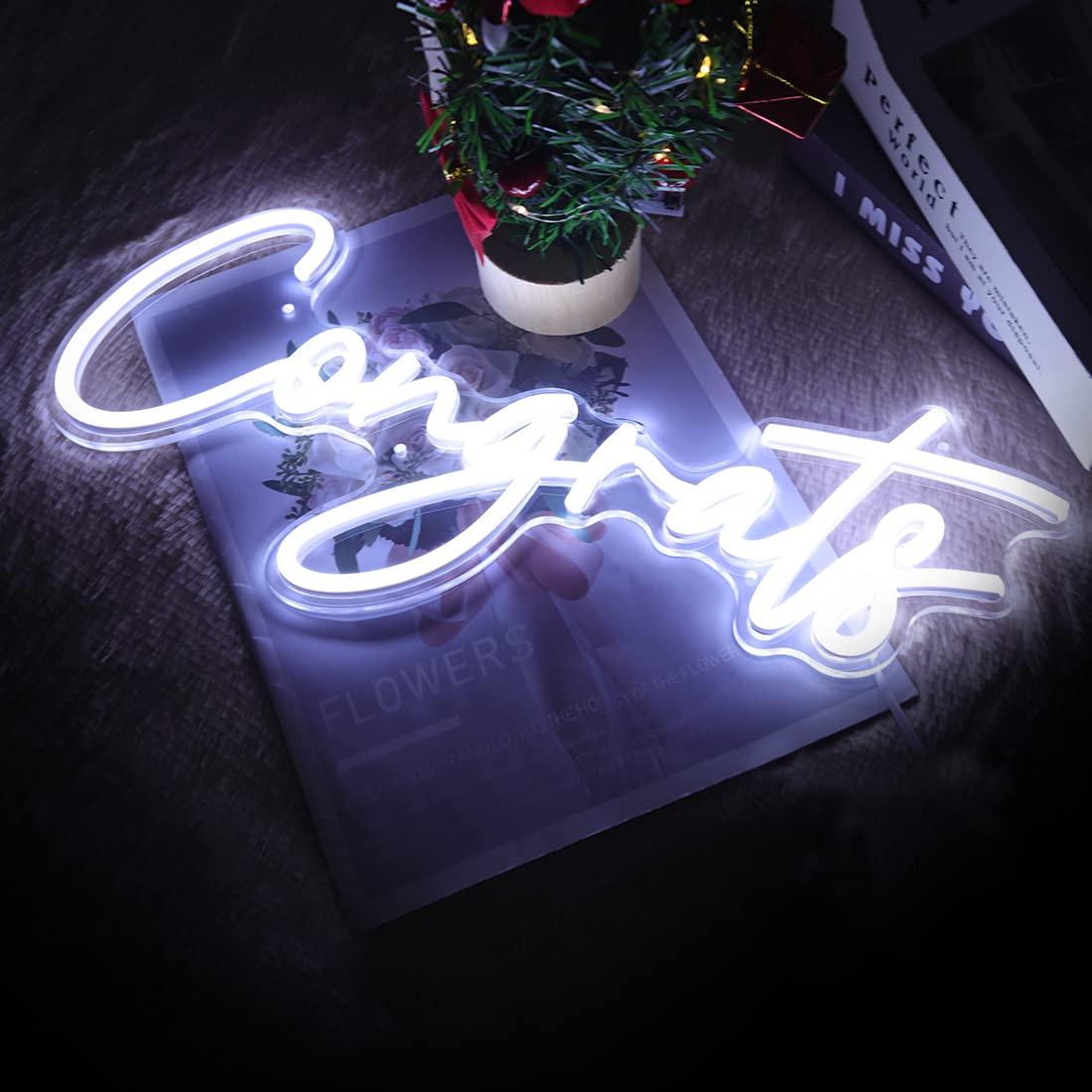 Congrats Neon Sign USB Dimmabl – обзор и цена Lighting Decor For Wedding