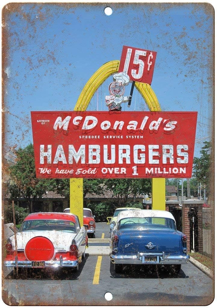 Metal Sign  - McDonalds Hambur – обзор и цена Kitchen Decor Lighting
