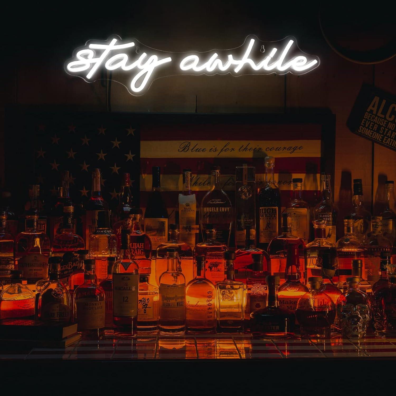 Stay Awhile Neon Signs USB Dim – обзор и цена Lighting Decor Home
