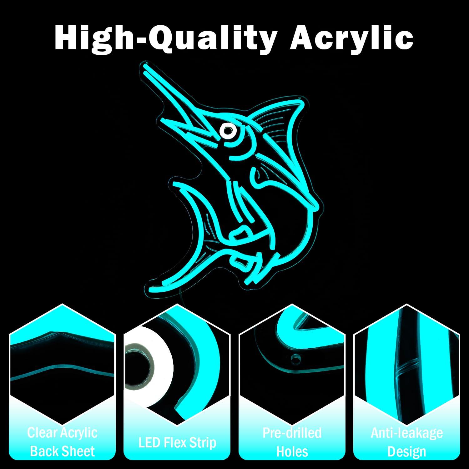 Marlin Fish Neon Sign Deep Sea – обзор и цена Up Lighting Decor