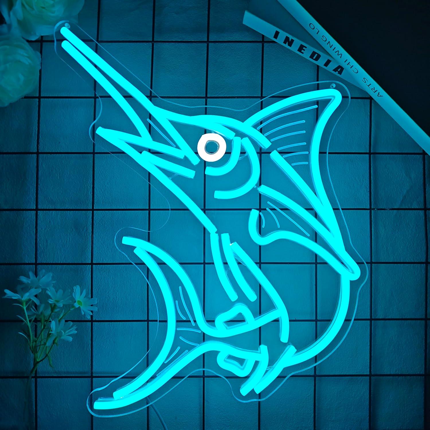 Marlin Fish Neon Sign Deep Sea – обзор и цена Up Lighting Decor