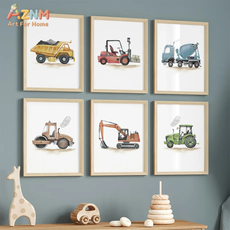 6pcs Nordic Modern cartoon car – обзор и цена Lighting Mcqueen Bedroom Decor
