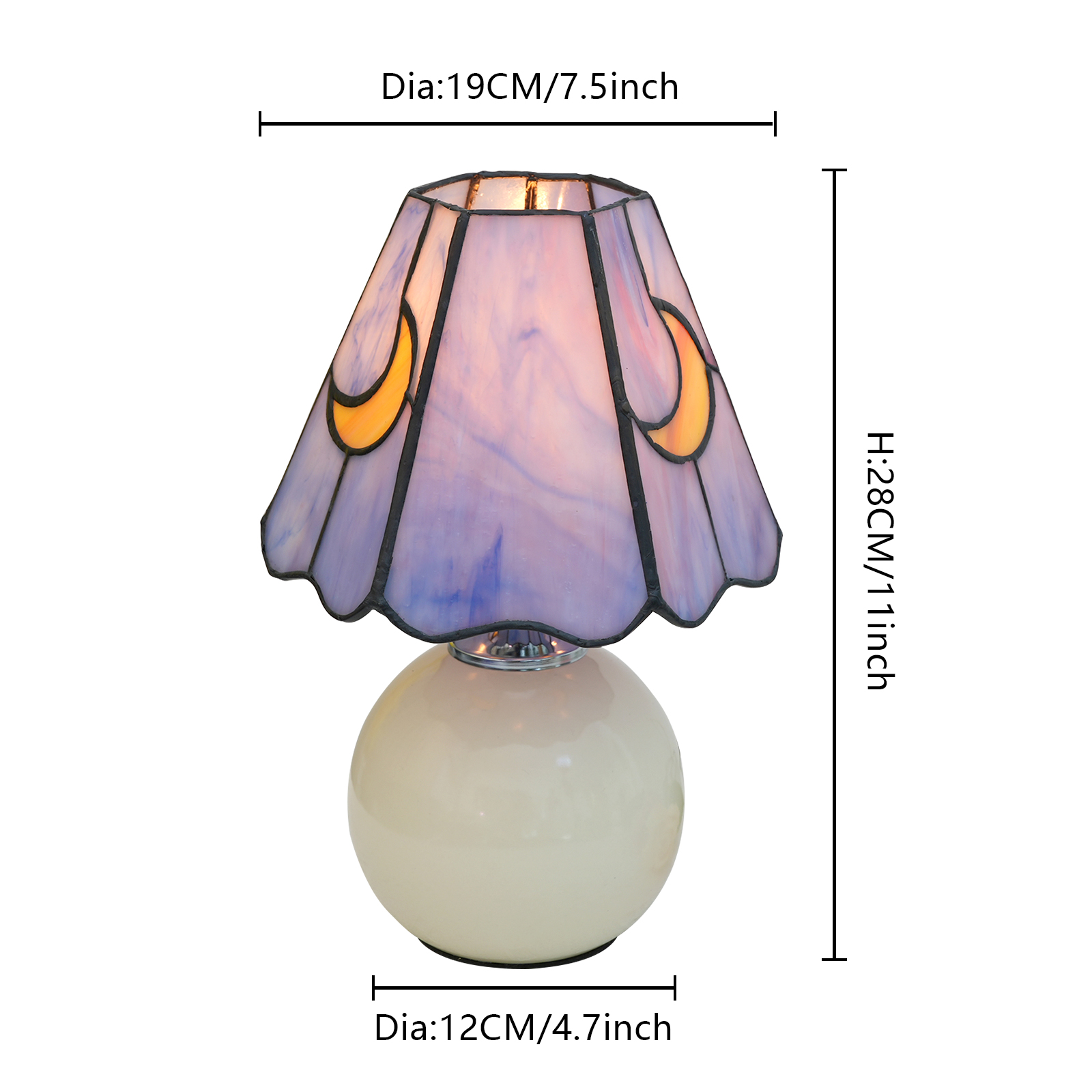 Modern Stained Glass Purple Mo – обзор и цена Mushroom Table Lamp