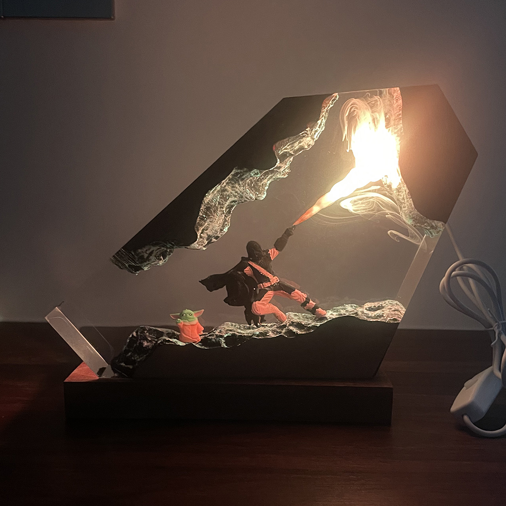 Table Resin Lamp Sci-fi Figure – обзор и цена Lighting Table Decor