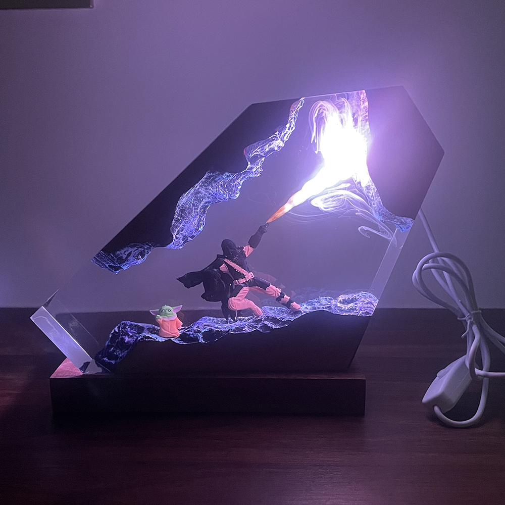 Table Resin Lamp Sci-fi Figure – обзор и цена Lighting Table Decor
