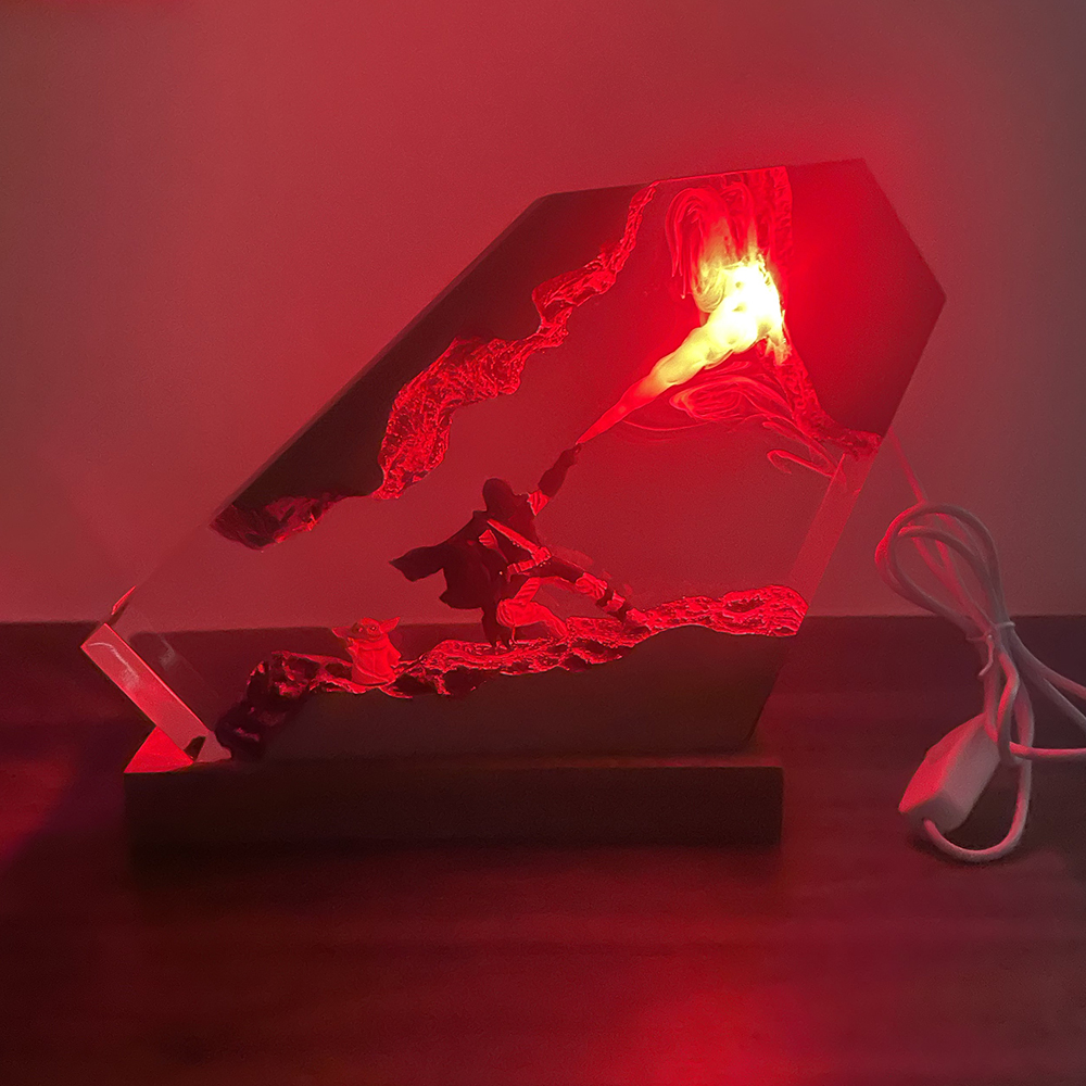 Table Resin Lamp Sci-fi Figure – обзор и цена Lighting Table Decor