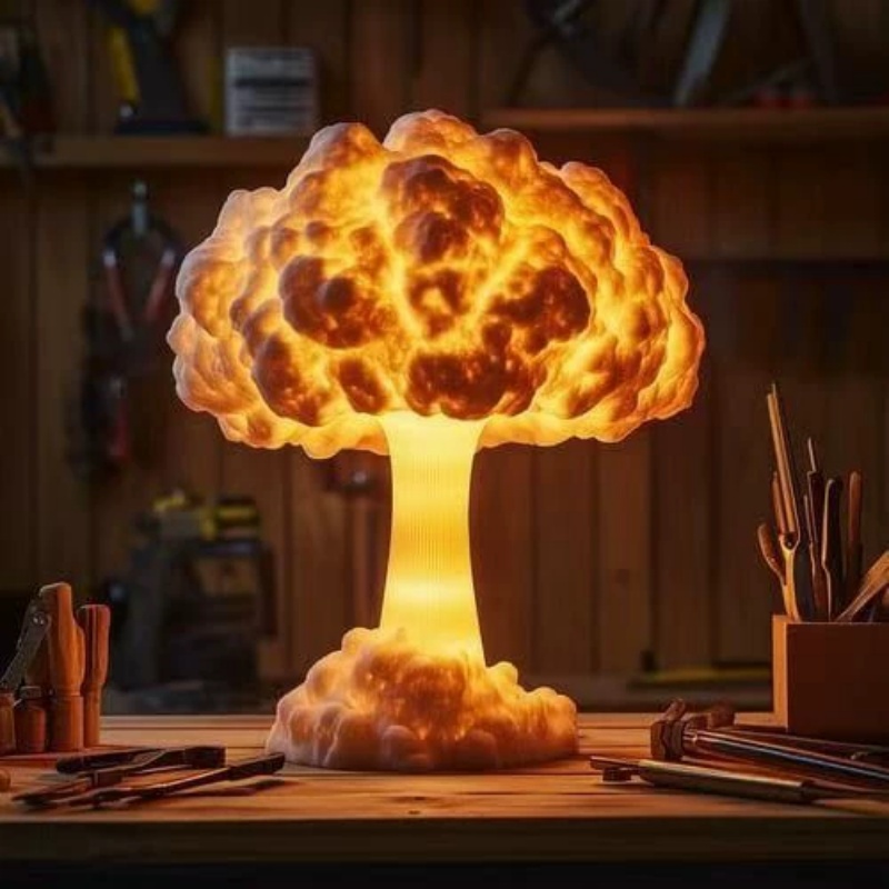 1pc USB Plug Mushroom Cloud Sh – обзор и цена Mushroom Table Lamp