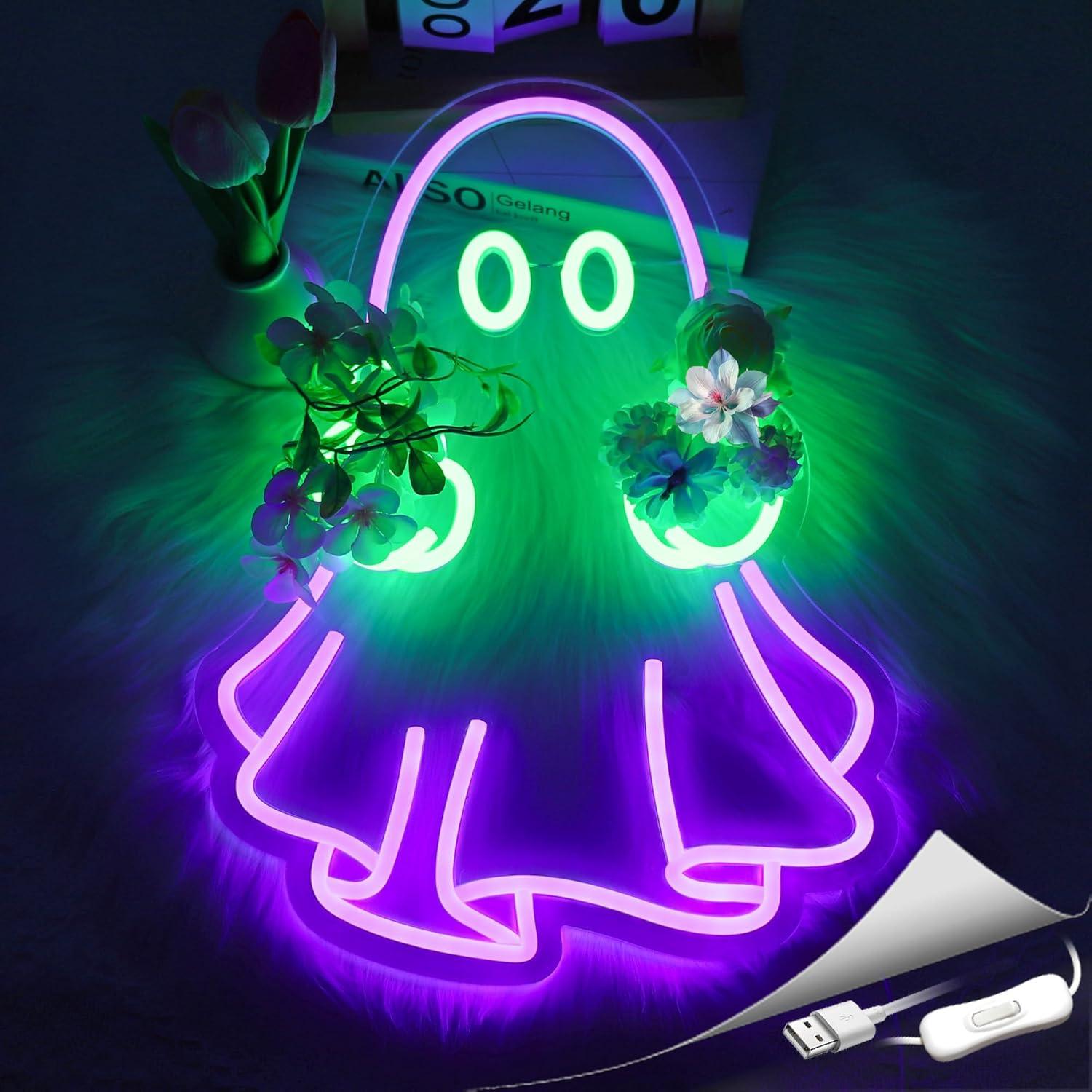 Ghost Neon Sign USB Powered LE – обзор и цена Lighting Decor Home