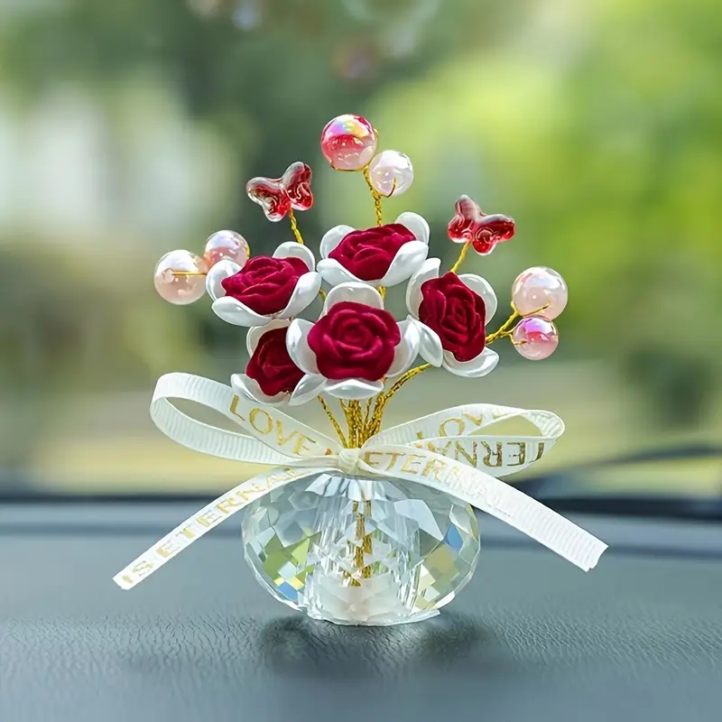1PC Crystal Glass Rose Dashboa – обзор и цена Lighting Mcqueen Bedroom Decor