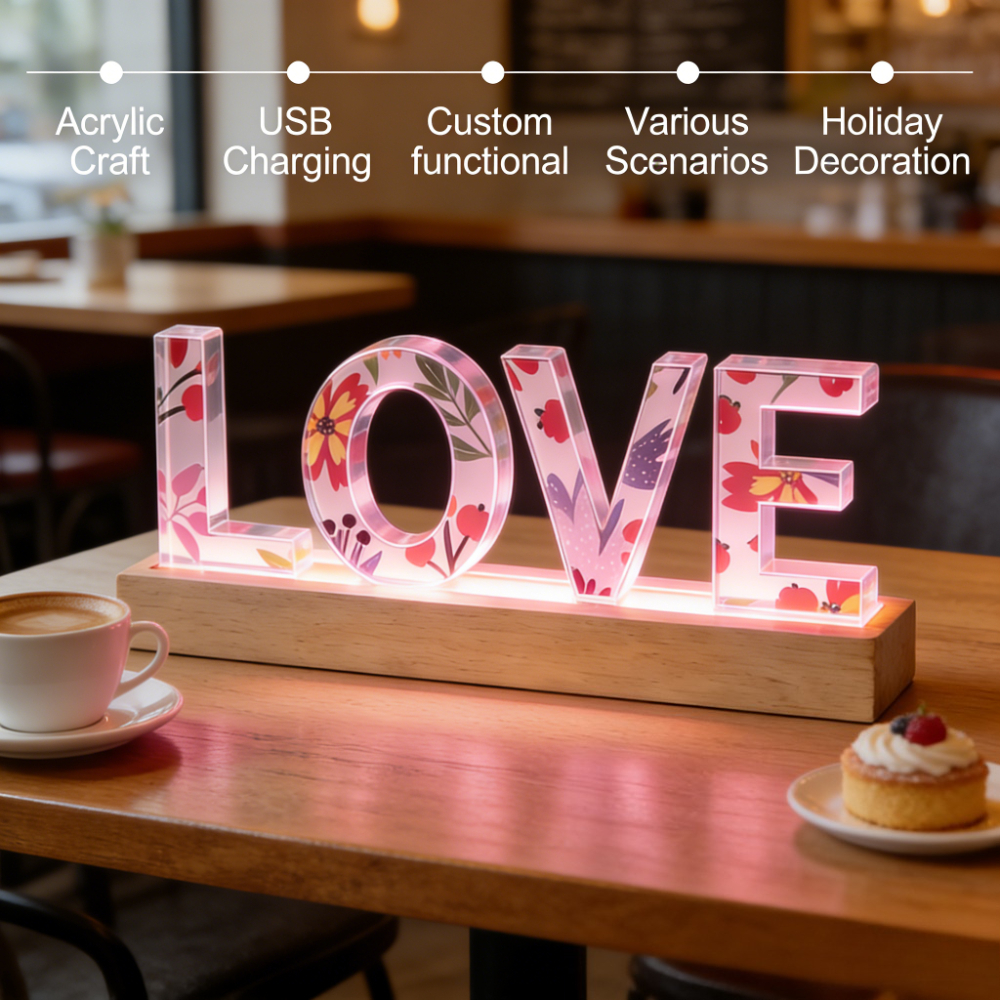 1pc Custom Name Acrylic LED Na – обзор и цена Lighting Decor For Wedding