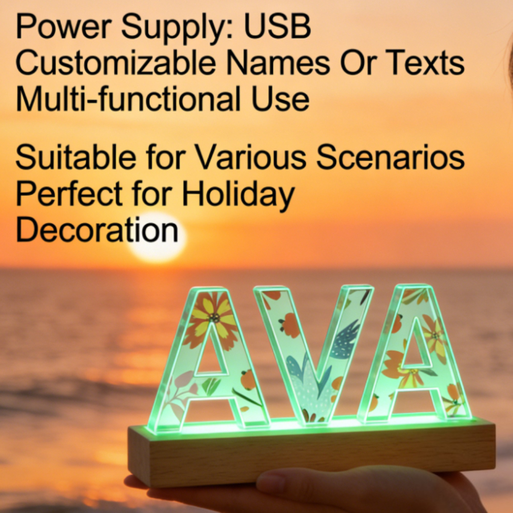 1pc Custom Name Acrylic LED Na – обзор и цена Lighting Decor For Wedding