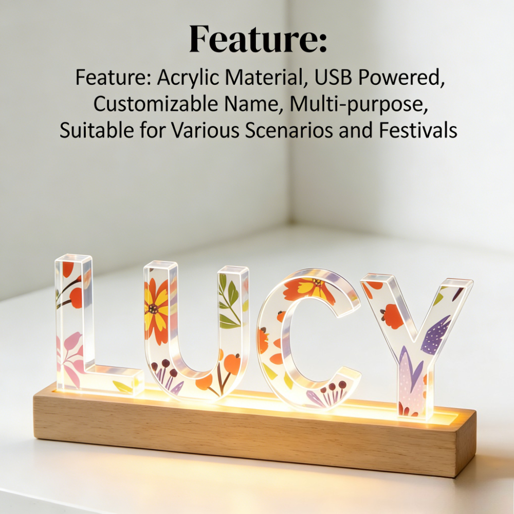1pc Custom Name Acrylic LED Na – обзор и цена Lighting Decor For Wedding