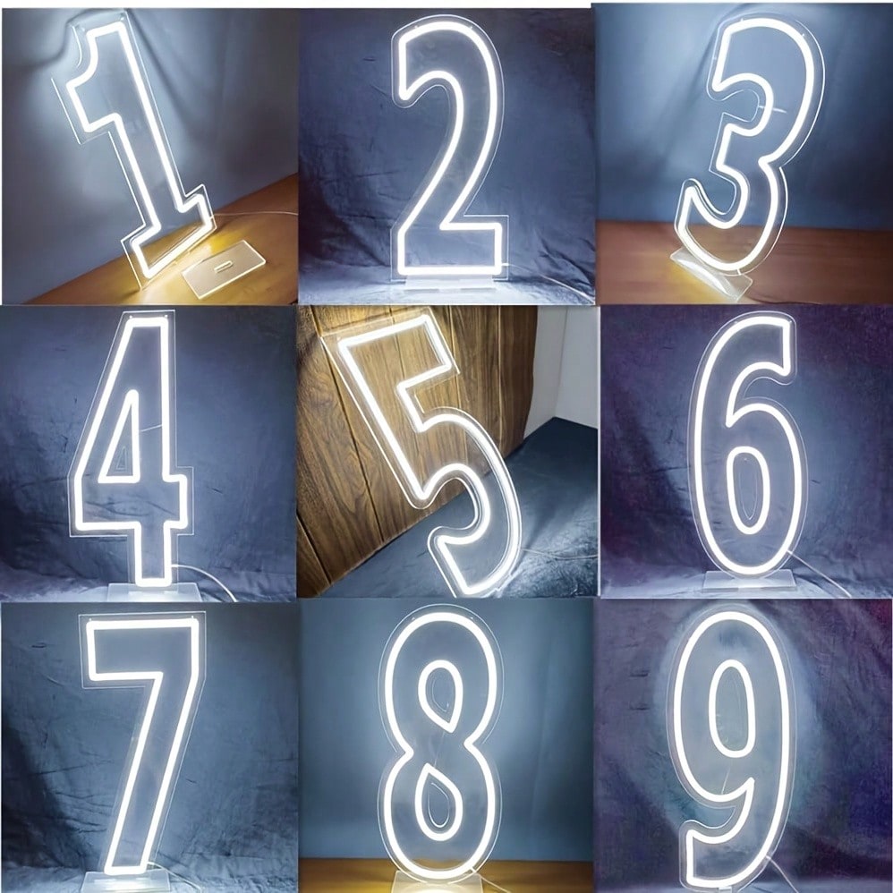 White 0-9 Single Digit LED Num – обзор и цена Lighting Decor For Wedding