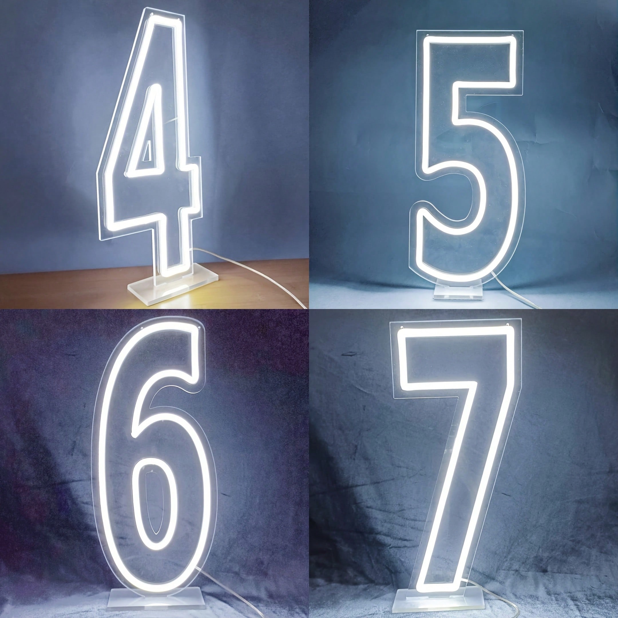 White 0-9 Single Digit LED Num – обзор и цена Lighting Decor For Wedding