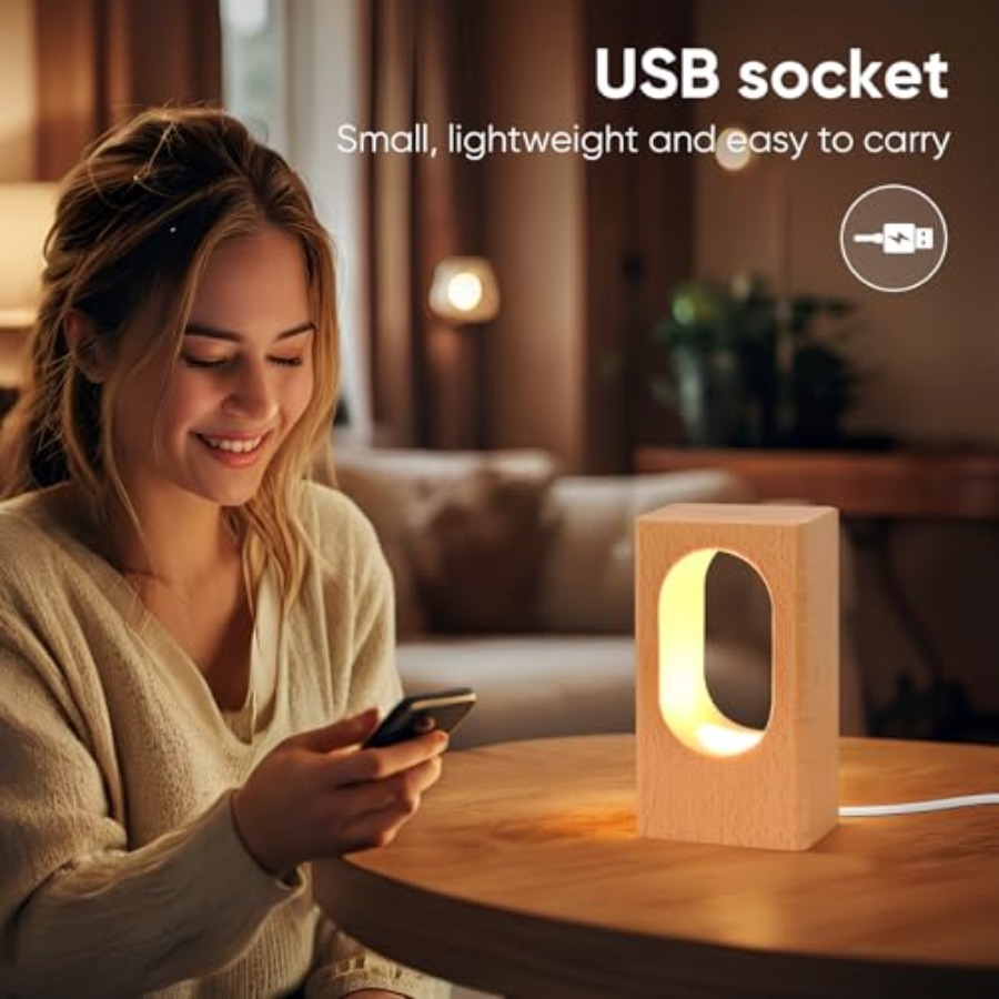 LED Wood Desk Lamp, Bedroom Be – обзор и цена Lighting Decor Home
