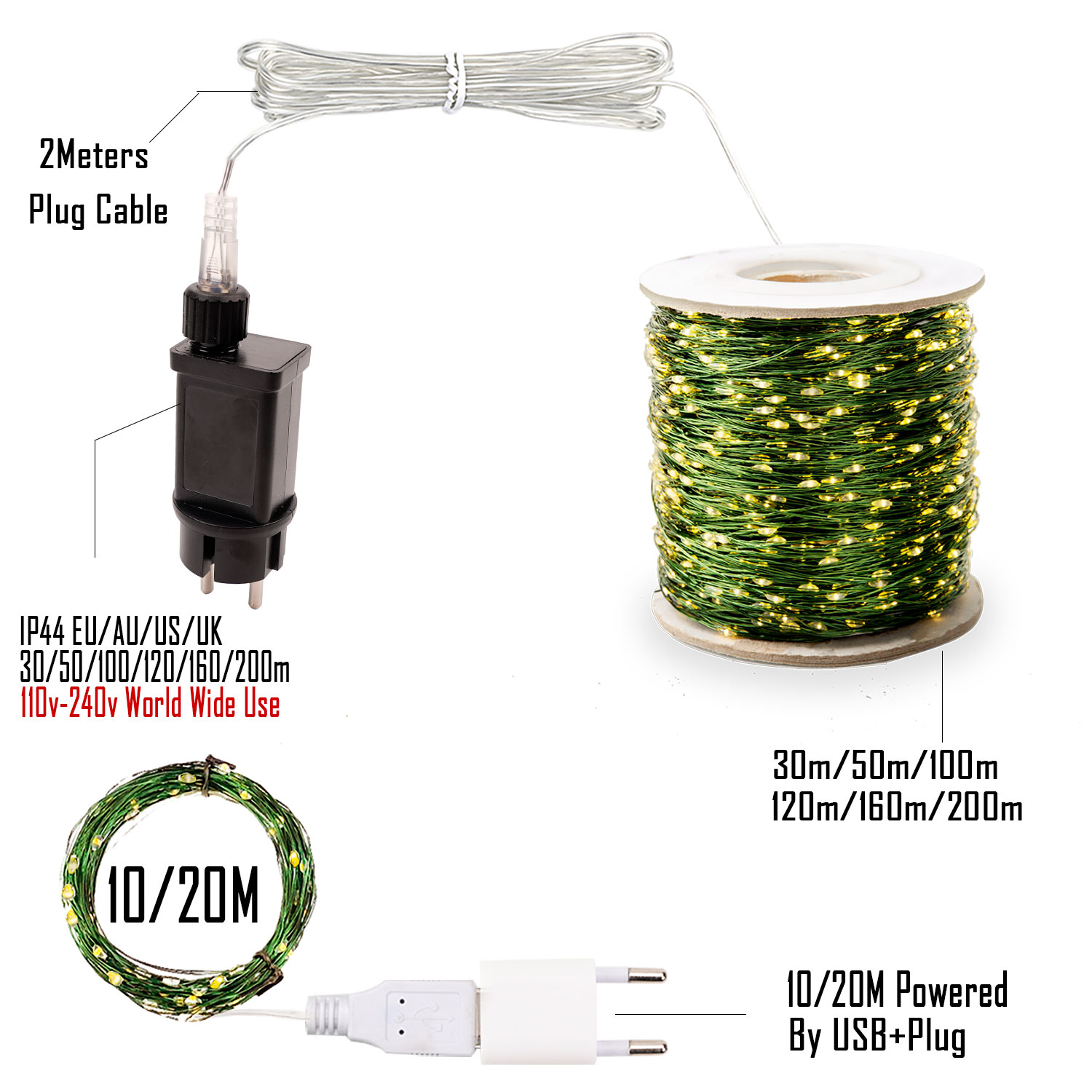 More LED Green Wire Garland St – обзор и цена Lighting Decor And More