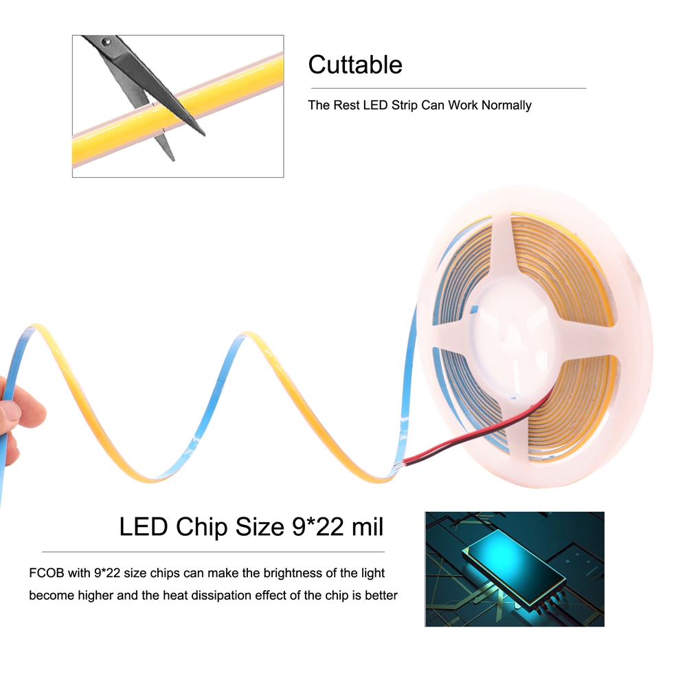 5mm  COB LED Strip 384LEDs/m S – обзор и цена Lighting Decor And More