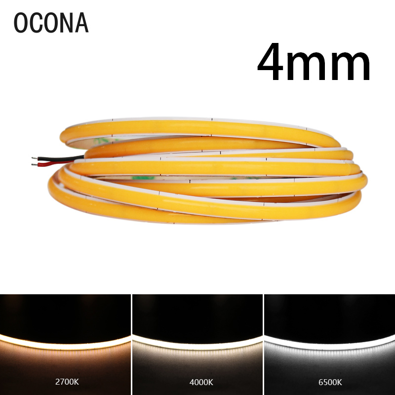 4mm Narrow COB LED Strip Light – обзор и цена Lighting Mcqueen Bedroom Decor