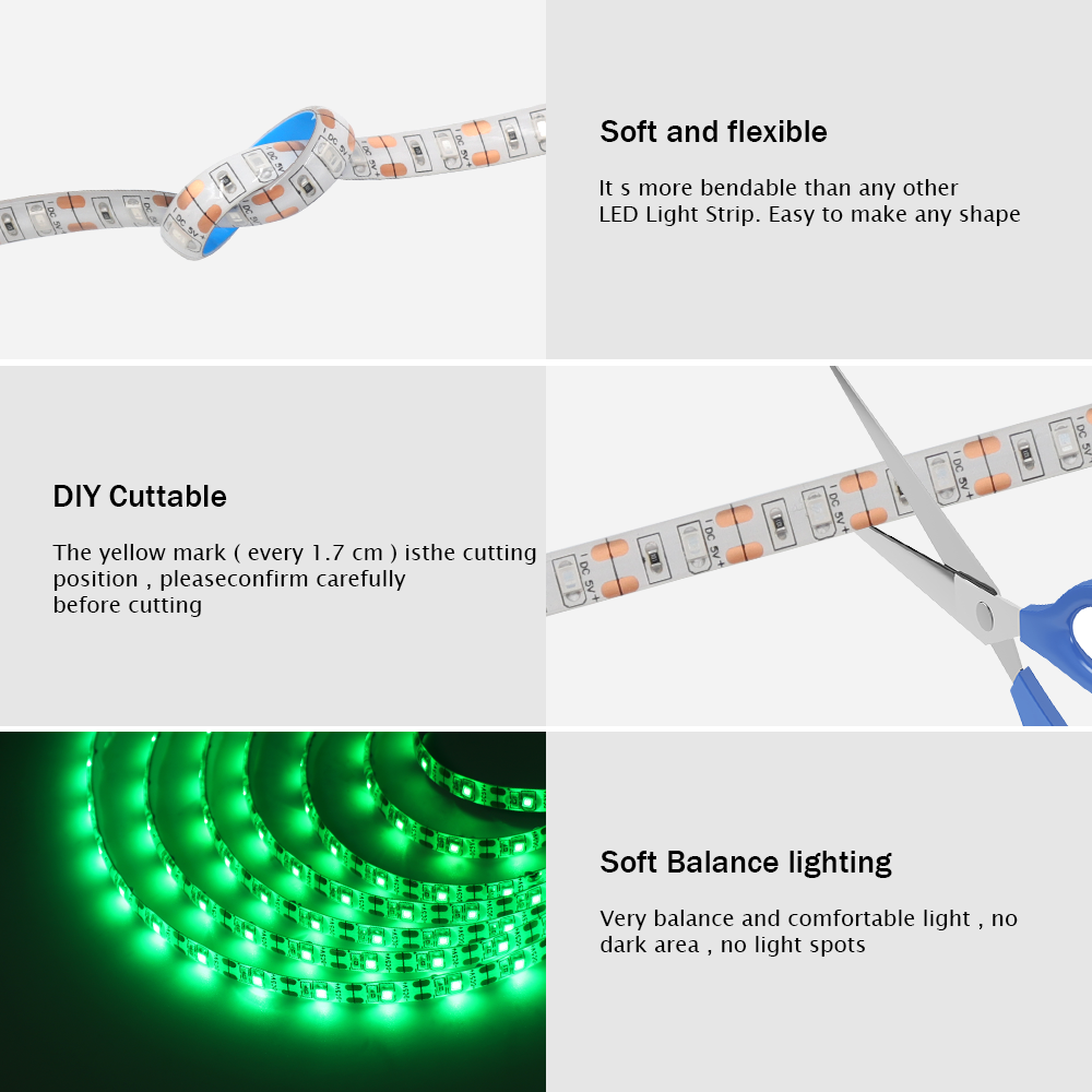 DC 5V USB LED Strips 2835 Whit – обзор и цена Lighting Decor And More