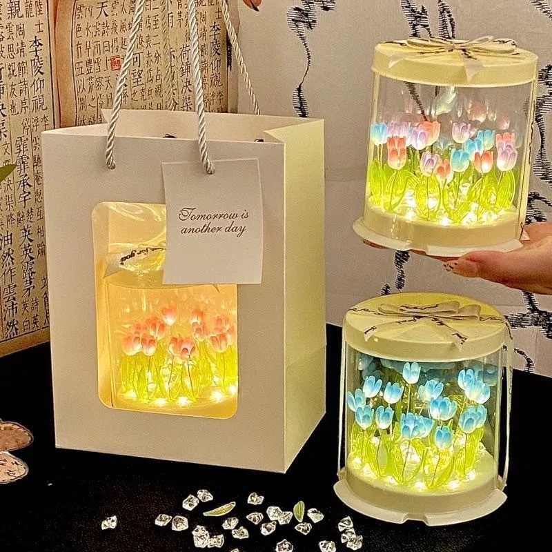 DIY Tulip Lamp Simulation Flow – обзор и цена Lighting Table Decor