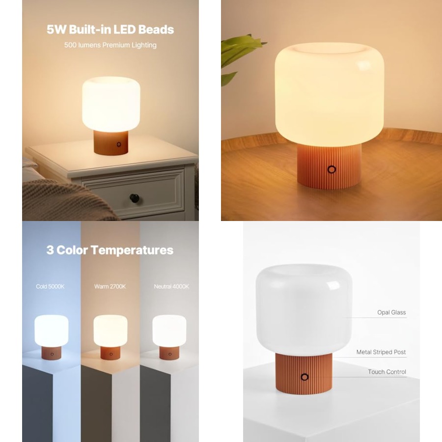 Halo Mushroom Lamp, 5W Cute Co – обзор и цена Mushroom Table Lamp