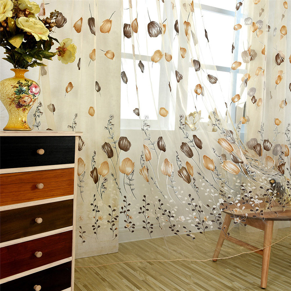 100x200cm Tulip Voile Curtains – обзор и цена Kitchen Decor Lighting