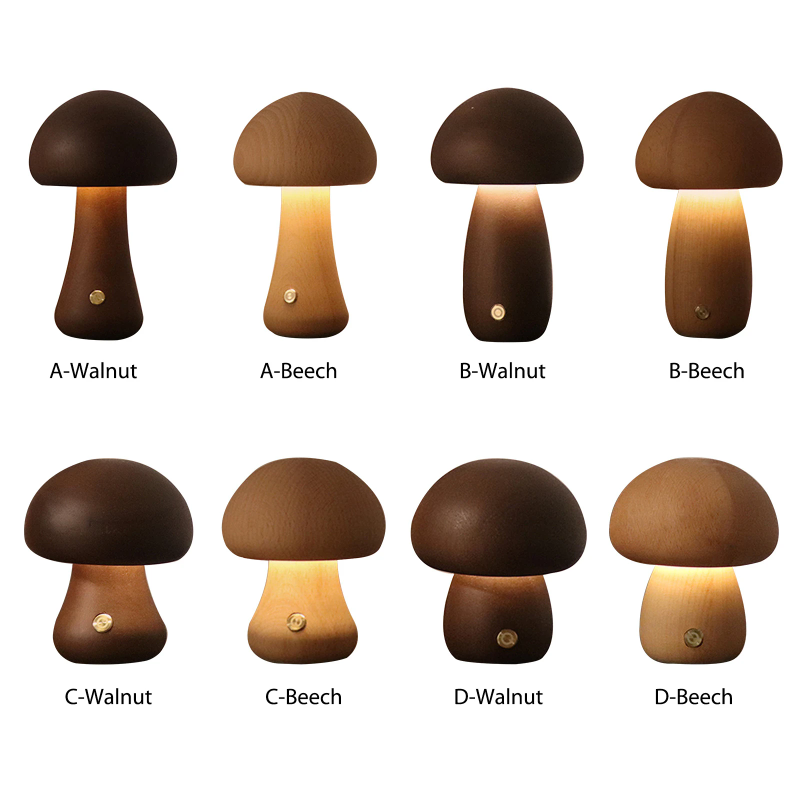 Cute Mushroom LED Night Light  – обзор и цена Mushroom Table Lamp