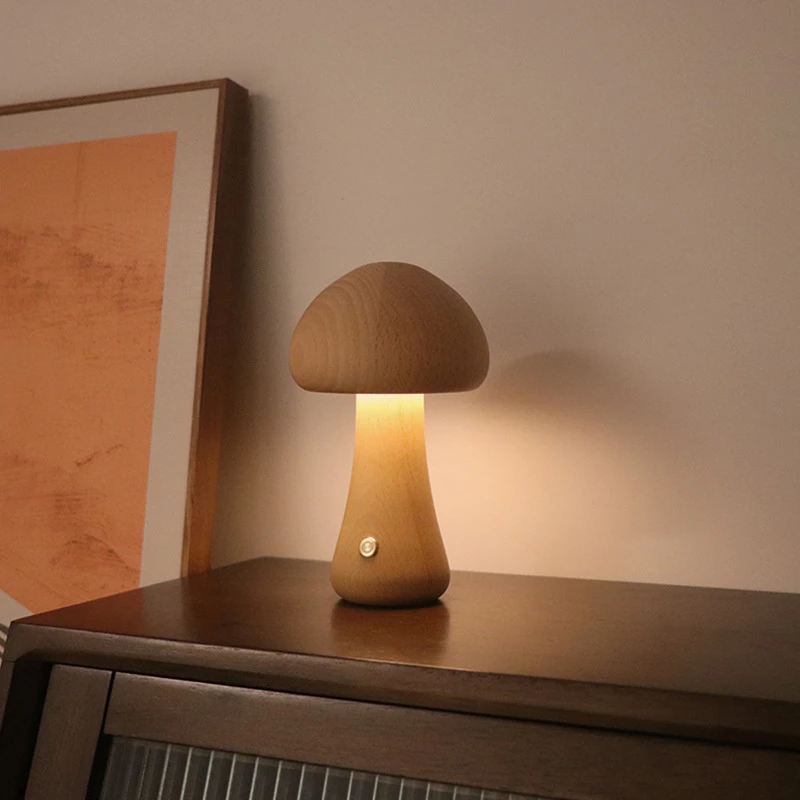 Cute Mushroom LED Night Light  – обзор и цена Mushroom Table Lamp