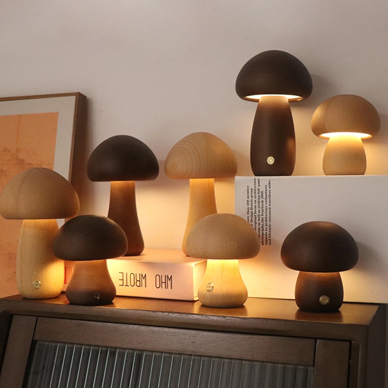 Cute Mushroom LED Night Light  – обзор и цена Mushroom Table Lamp