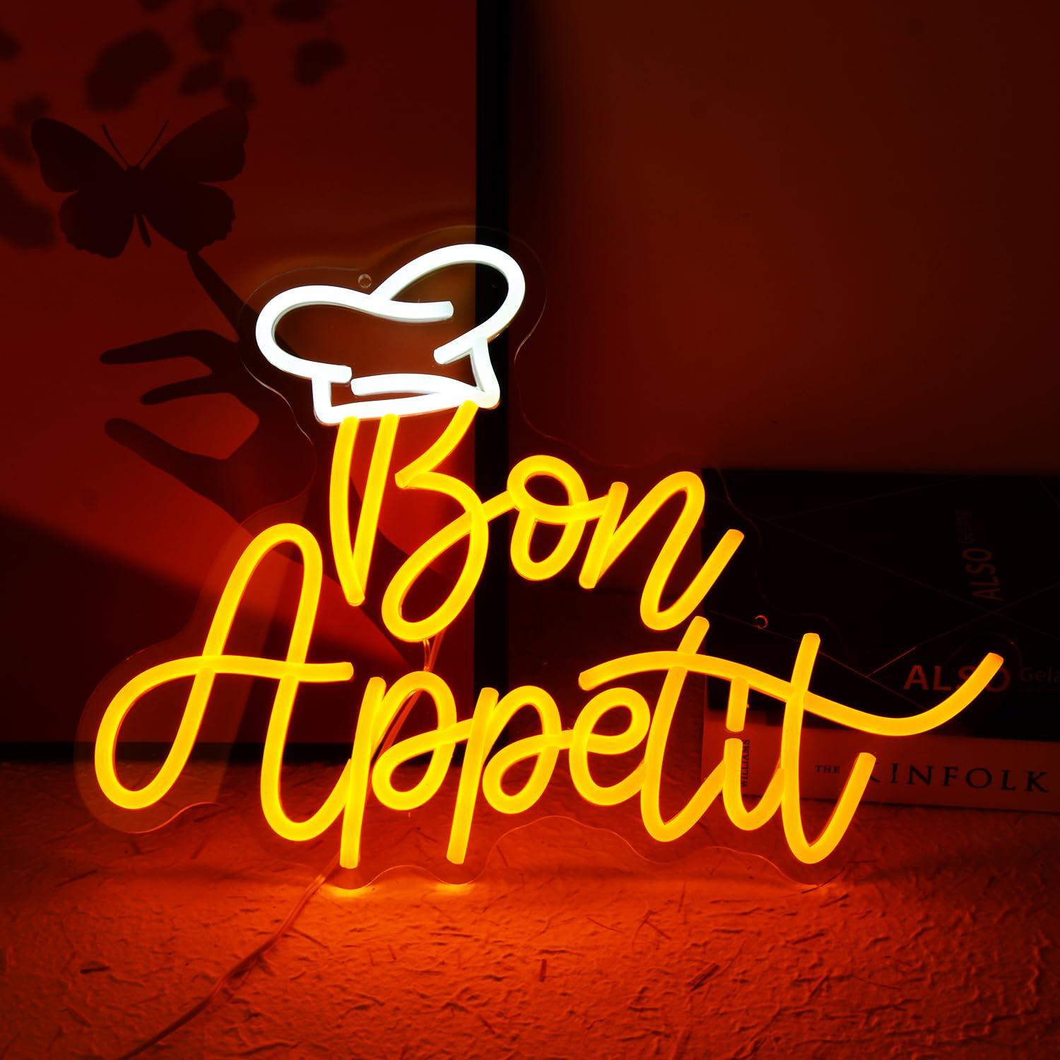 Bon Appetit Chef Hat Neon Sign – обзор и цена Lighting Decor Home