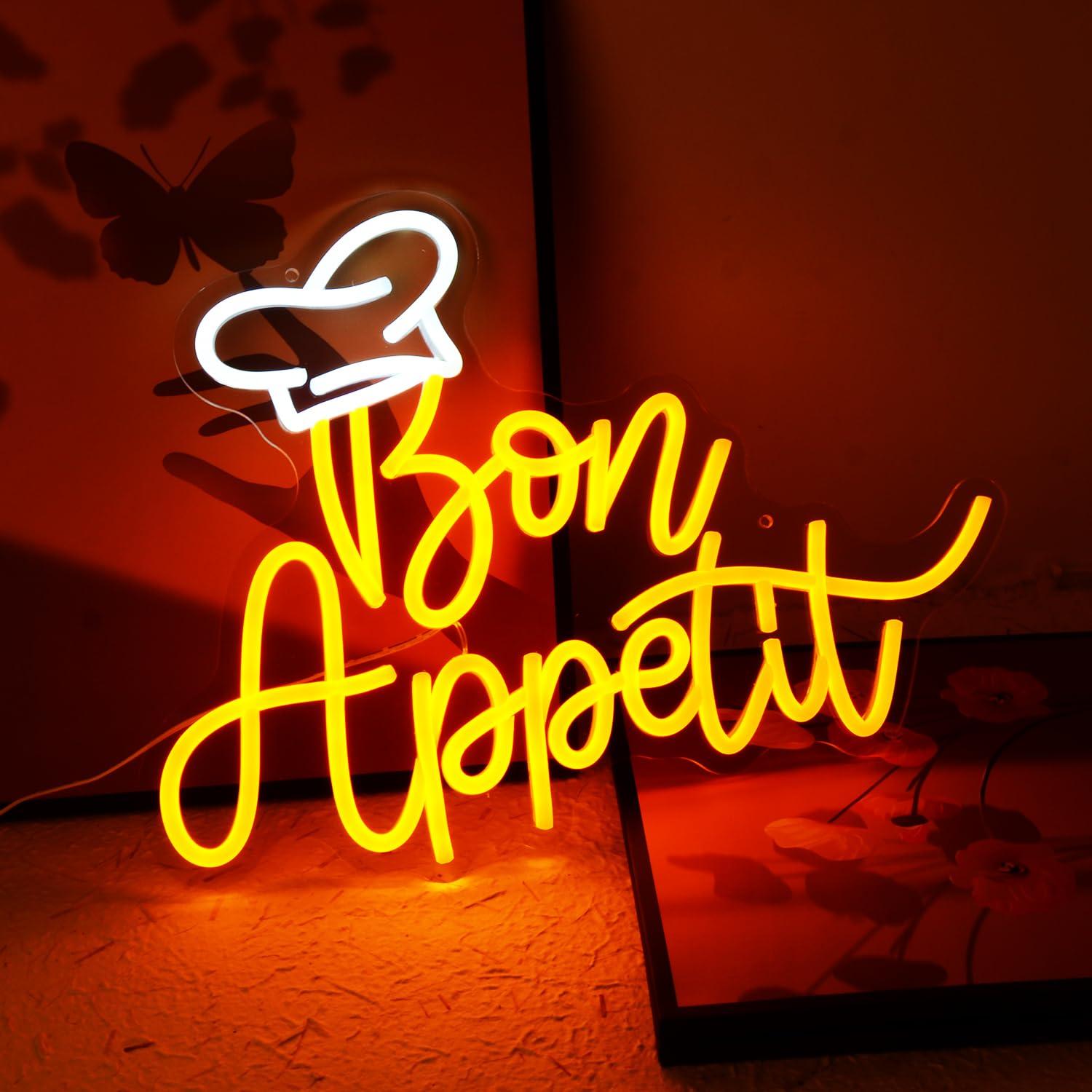 Bon Appetit Chef Hat Neon Sign – обзор и цена Lighting Decor Home