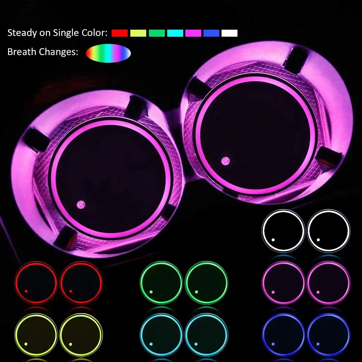 New LED Cup Holder Lights Car  – обзор и цена Up Lighting Decor