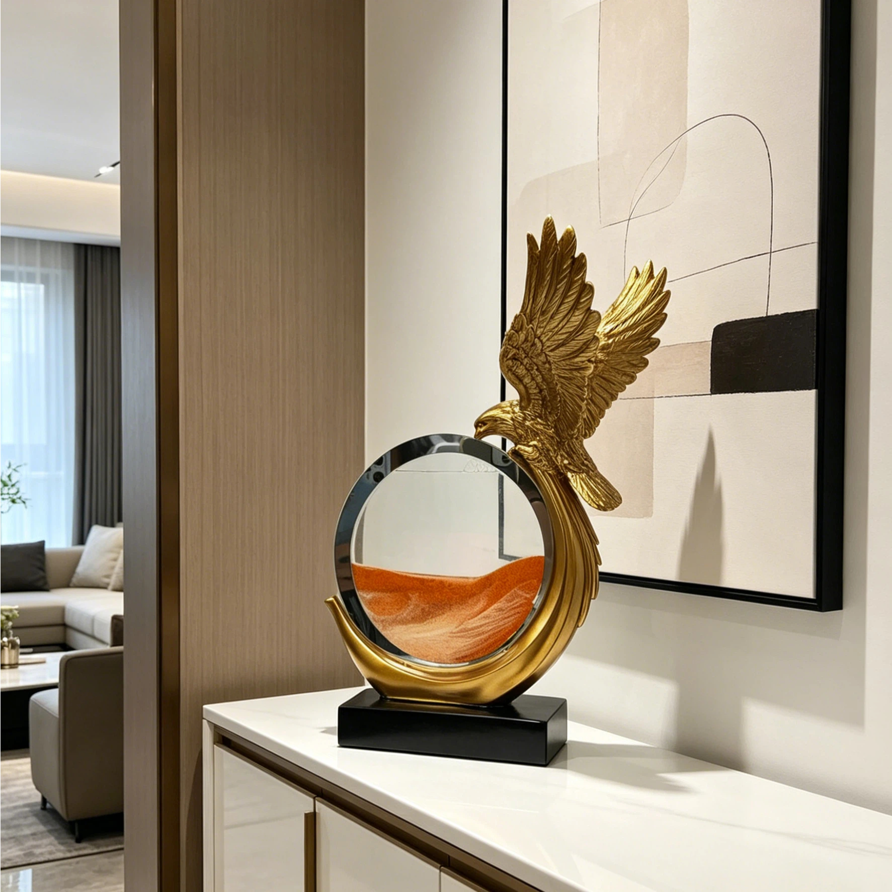 Golden Eagle Resin Statue with – обзор и цена Lighting Decor Company