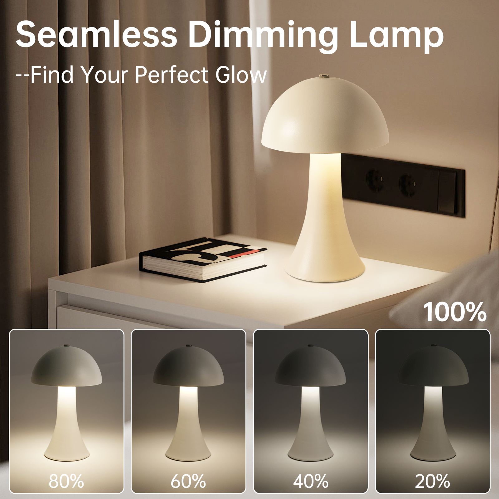 Rechargeable New LED Table Lam – обзор и цена Mushroom Table Lamp