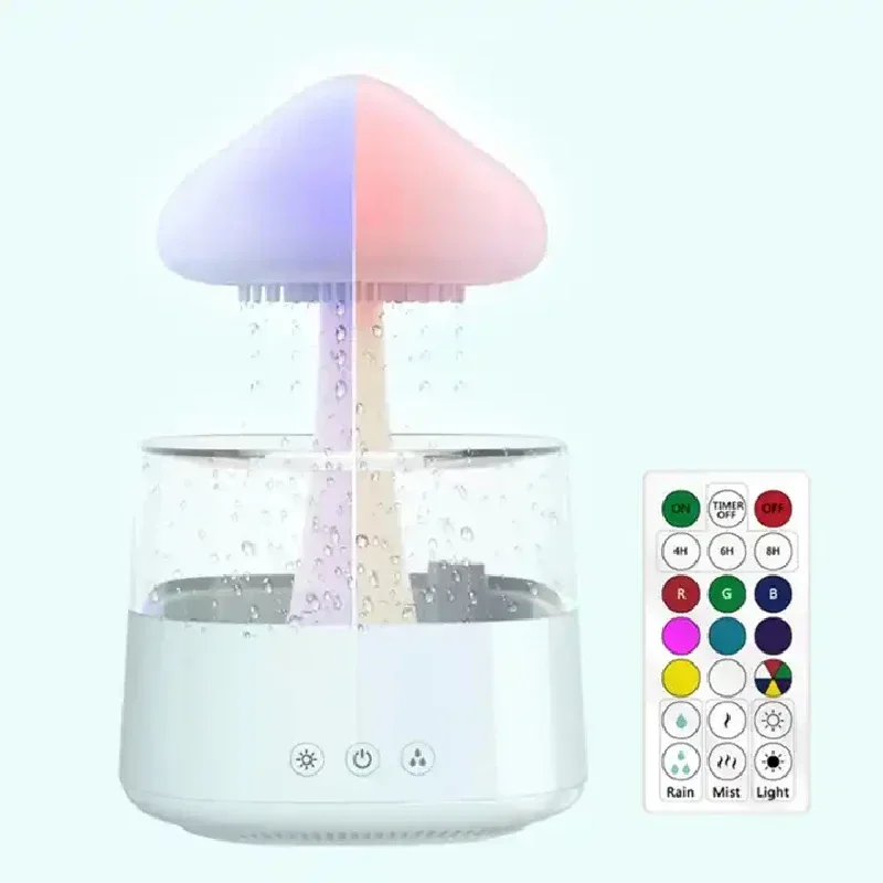 Cloud And Raindrop Humidifier  – обзор и цена Mushroom Table Lamp