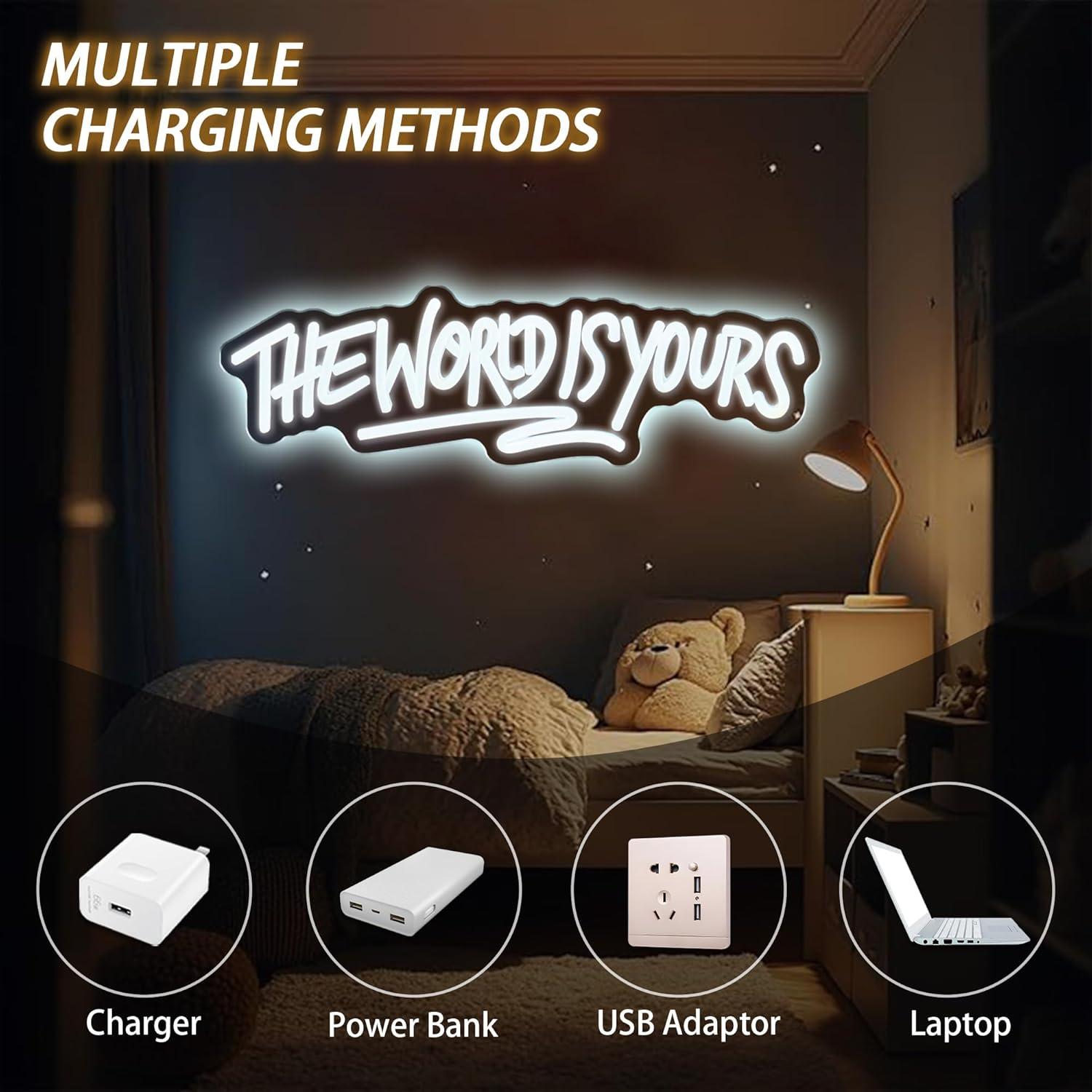 The World is Yours Neon Sign U – обзор и цена Lighting Decor For Wedding
