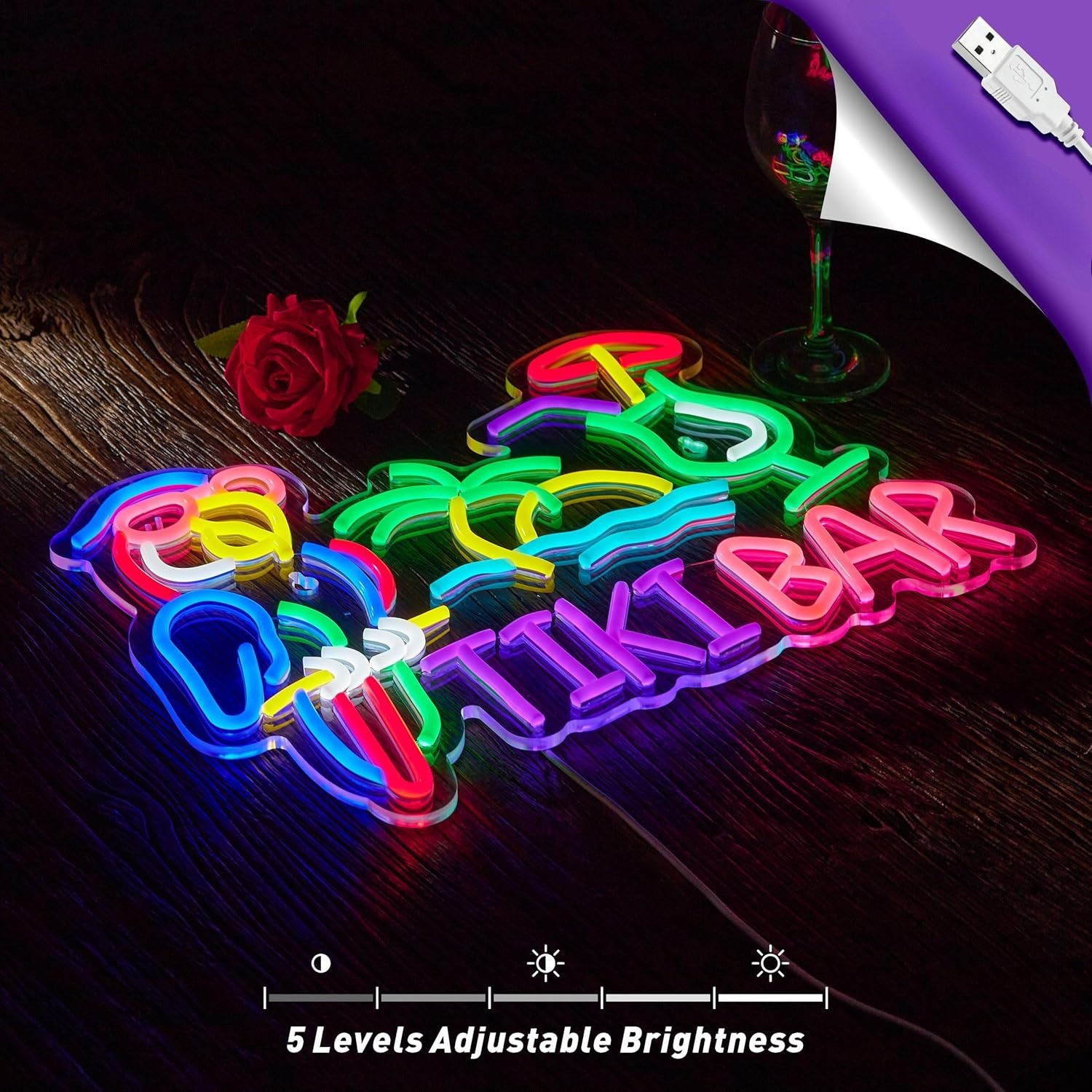 Tiki Bar Parrot Palm Tree Neon – обзор и цена Lighting Decor Items