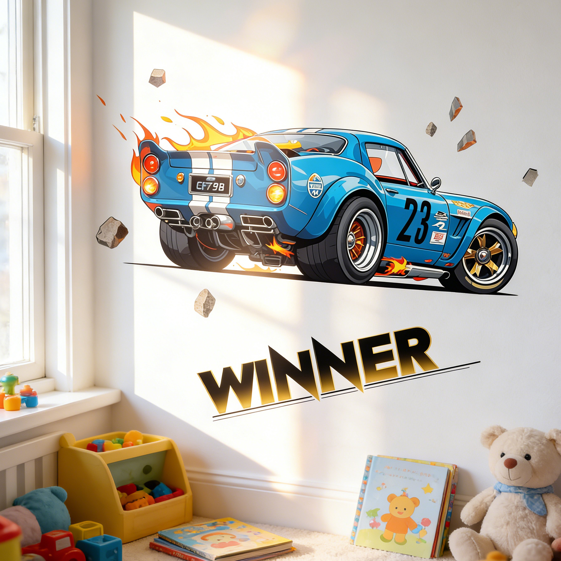 Children's Room Wall Decor Rac – обзор и цена Lighting Mcqueen Bedroom Decor