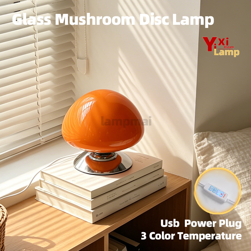 Murano Glass Mushroom Disc Lam – обзор и цена Mushroom Table Lamp