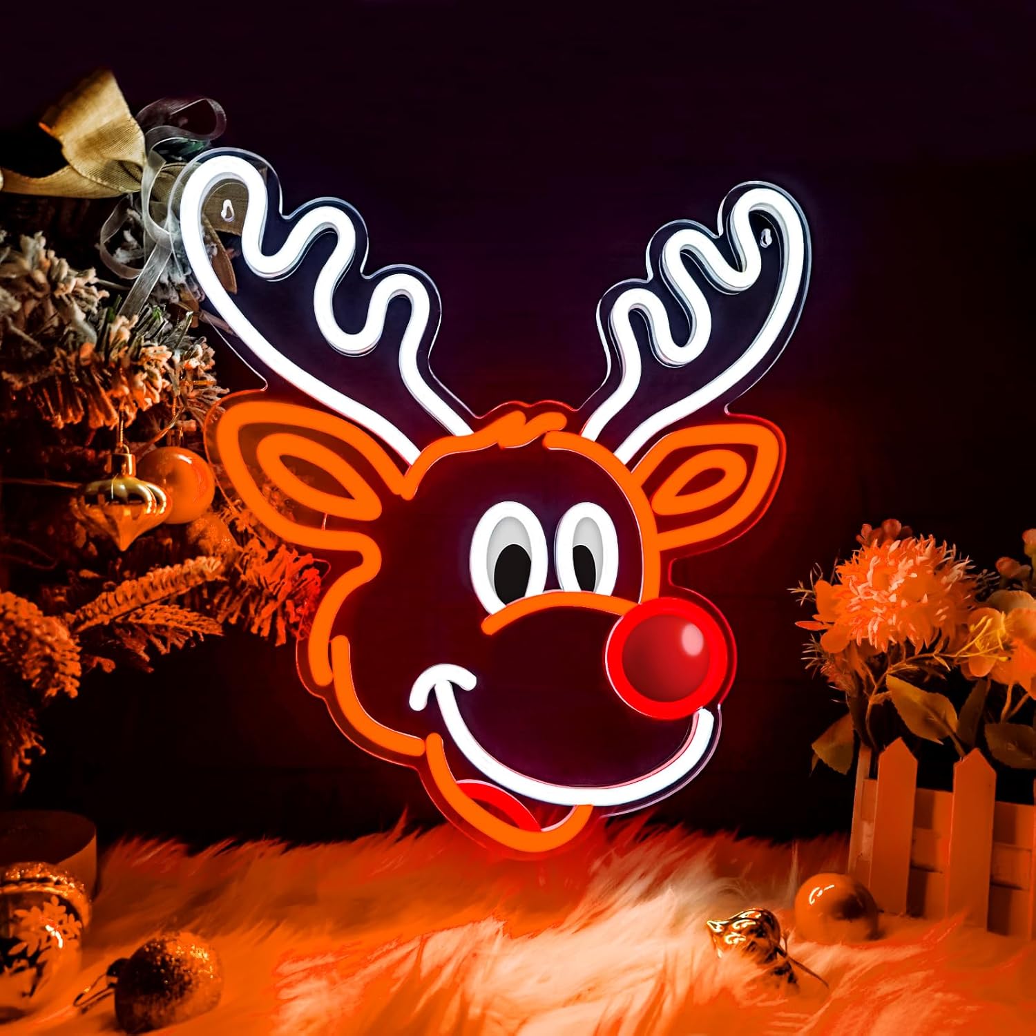 Cute Christmas Reindeer Neon S – обзор и цена Lighting Decoration Ideas For Home