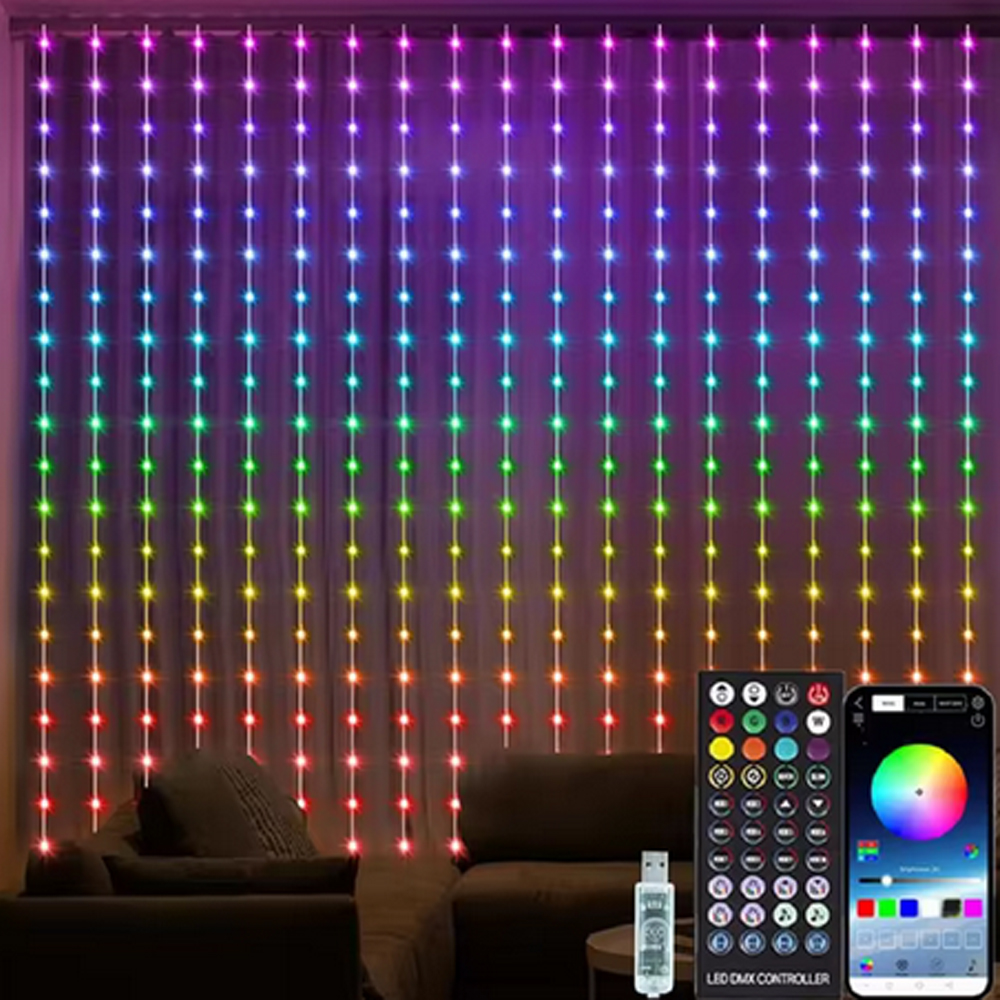 3M RGB Smart LED Curtain Light – обзор и цена Lighting Decor For Wedding