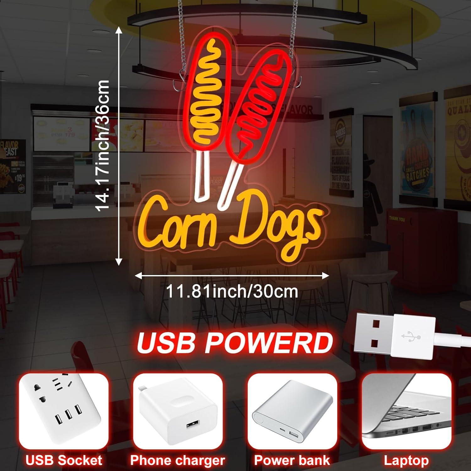 Corn Dog Neon Sign Snack USB D – обзор и цена Lighting Decor For Wedding