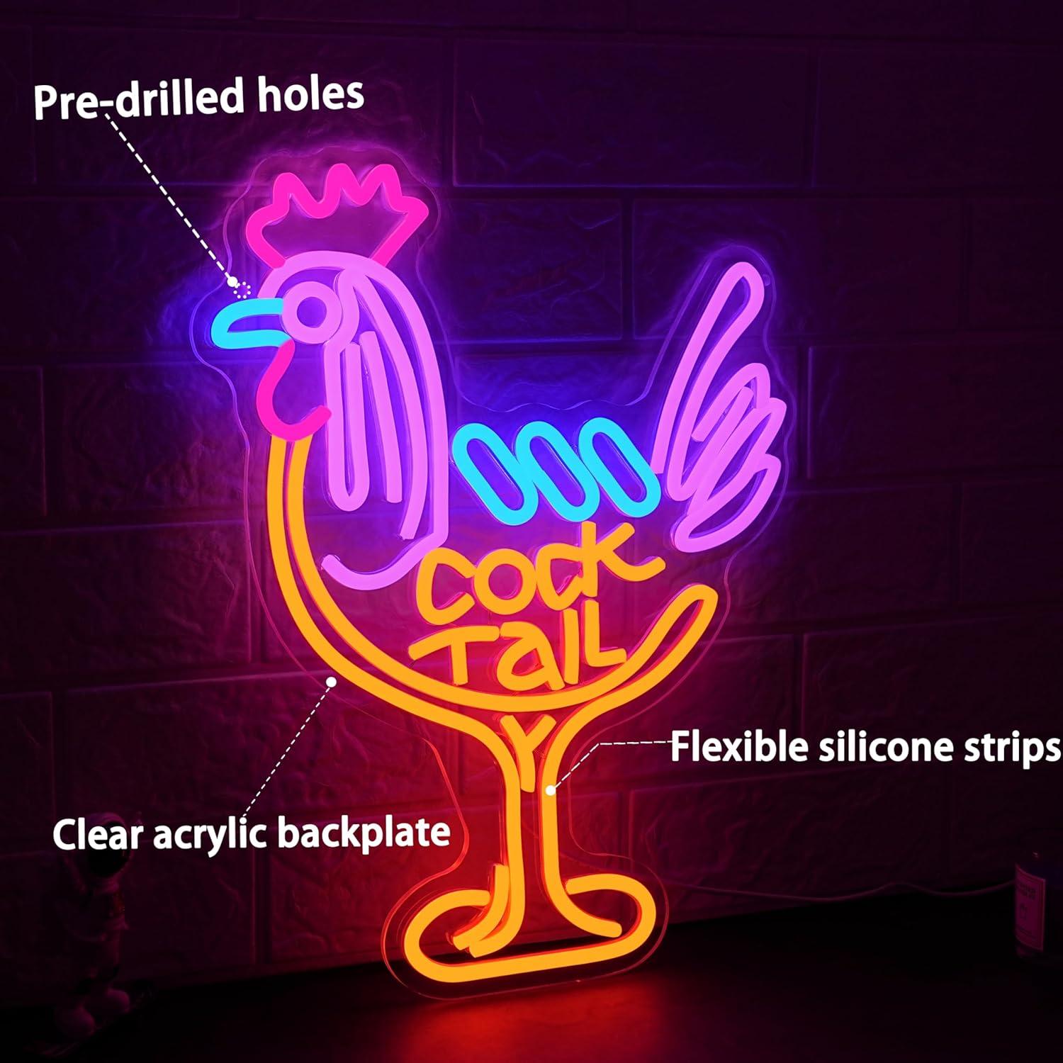 Cocktail Neon Sign USB Dimmabl – обзор и цена Kitchen Decor Lighting
