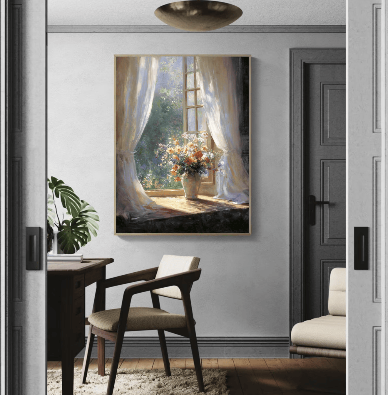 Window Floral Bouquet Canvas P – обзор и цена Kitchen Decor Lighting
